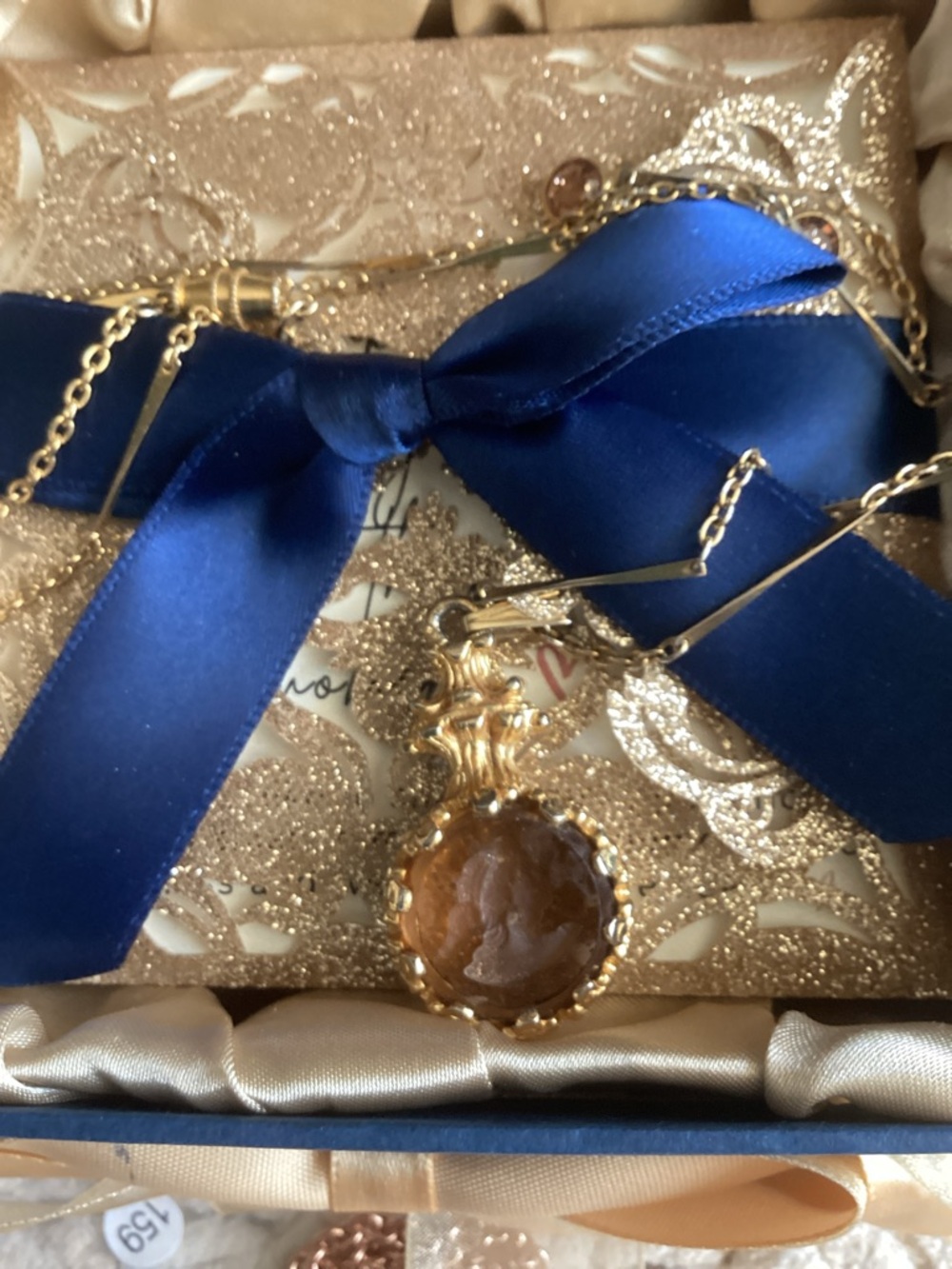 Gold Pendant Necklace with Smoky Brown Gemstone - Women Jewelry - Picture 7 of 7